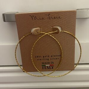 Mia Fiore 18k Gold Plated Sterling Silver Hoops